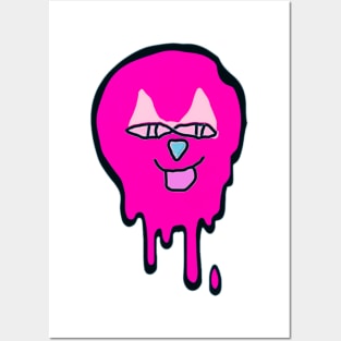 Melting Pink Face Posters and Art